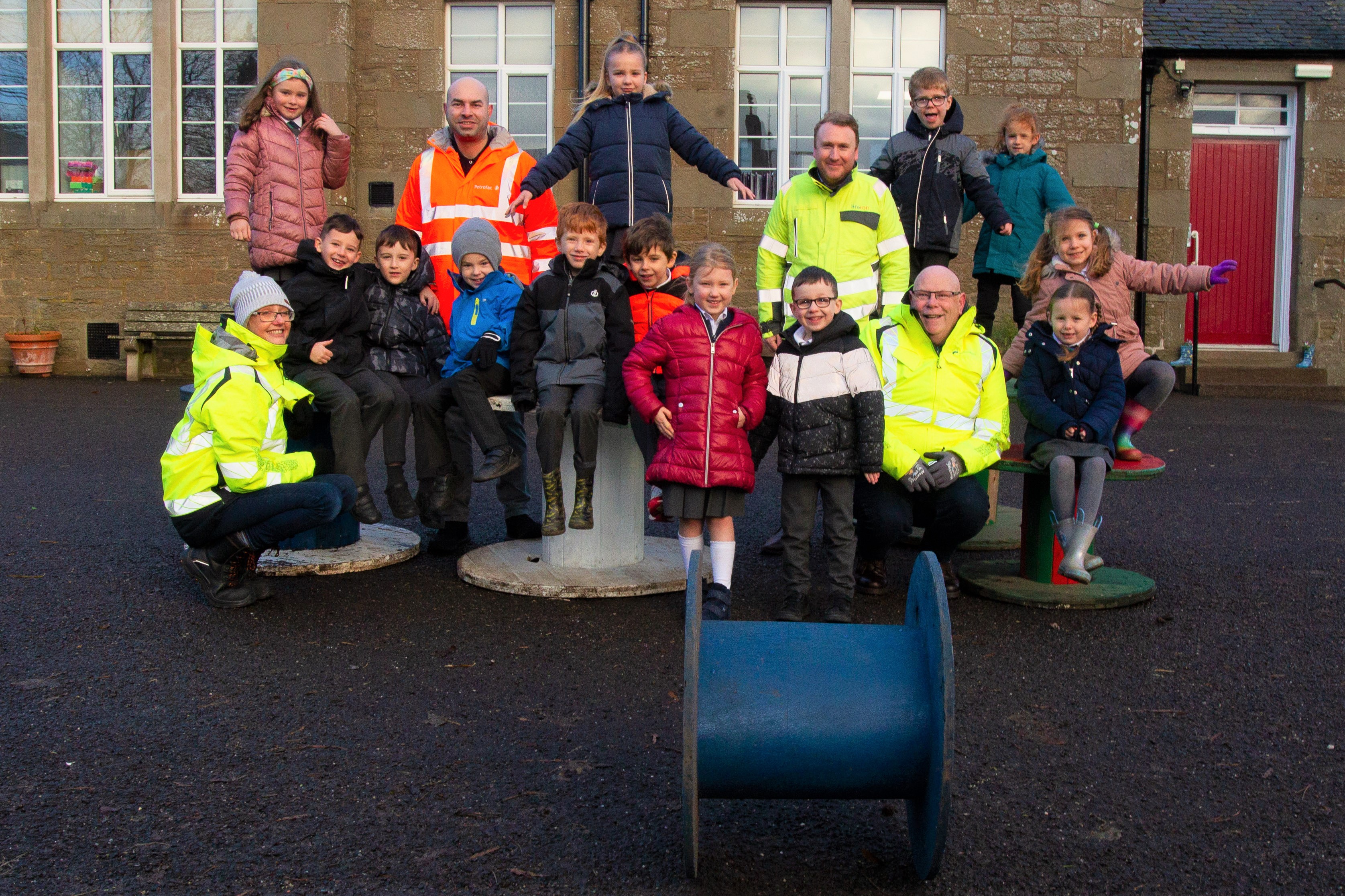 Contractors building Seagreen Wind Farm donate recycled cable drums to  local schools